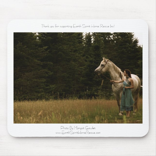 Tapis De Souris Cheval et femme d'esprit (Devant)