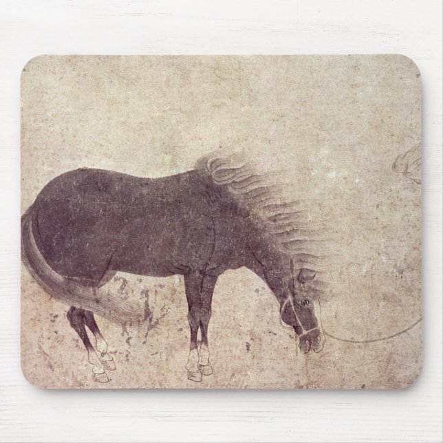 Tapis De Souris Cheval et marié en hiver (Devant)