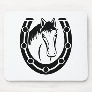 Tapis De Souris Cheval Fer à Cheval Équestre Poney Vaches Cowgirl
