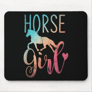 Tapis De Souris Cheval Fille Equestre Filles Horseback