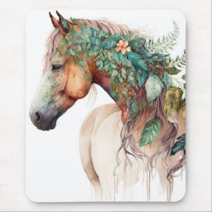 Tapis De Souris Cheval floral exceptionnel