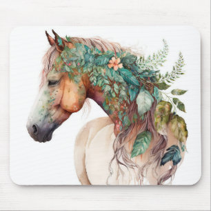 Tapis De Souris Cheval floral exceptionnel