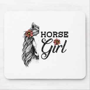 Tapis De Souris Cheval Girl Cute Horse Équitation Art équestre Hor