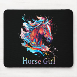 Tapis De Souris Cheval Girl Equestre cavalier Horseback équitation
