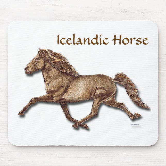 Tapis De Souris Cheval islandais de bronze (Devant)