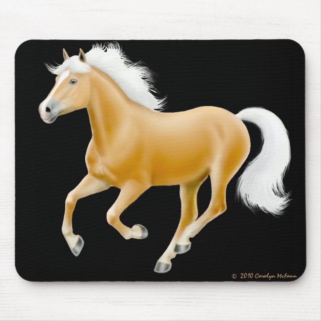 Tapis De Souris Cheval Mousepad de palomino de Haflinger (Devant)