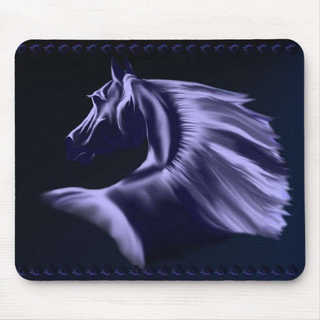 Tapis De Souris Cheval Mousepad de silhouette (Devant)