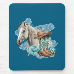 Tapis de souris Cheval Occidental - Navy