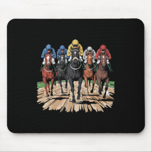 Tapis De Souris Cheval Racer Jockey Racer Der