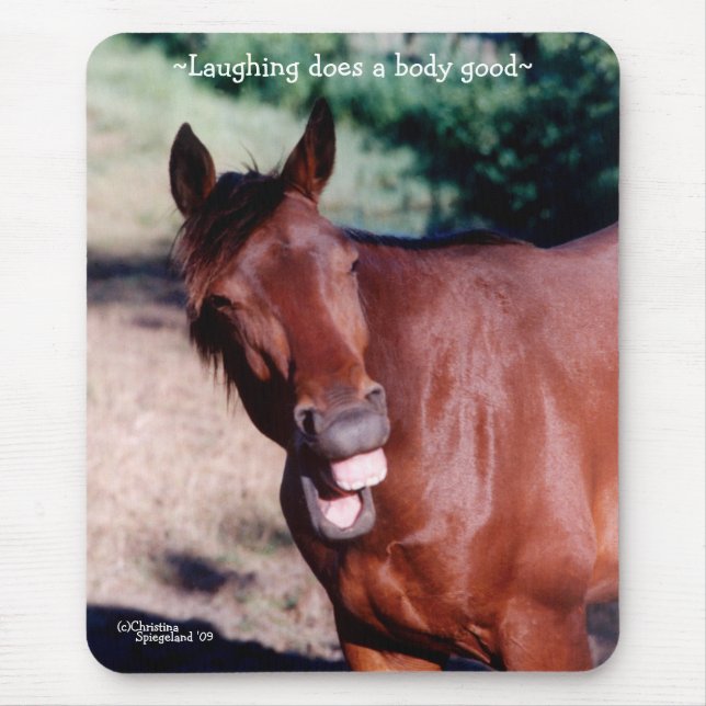 Tapis De Souris Cheval riant Mousepad de Standardbred (Devant)