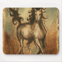 Cheval sauvage et couleurs chaudes