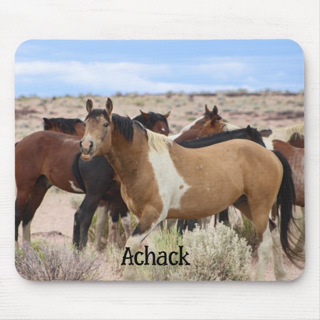 Tapis De Souris Cheval sauvage sourit  (Devant)