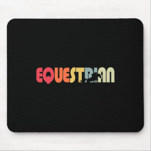Tapis De Souris Cheval Vintage Rétro équitation Cheval Lover Eques
