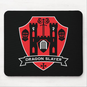 Tapis De Souris Chevalier Anglais Médiéval Dragon