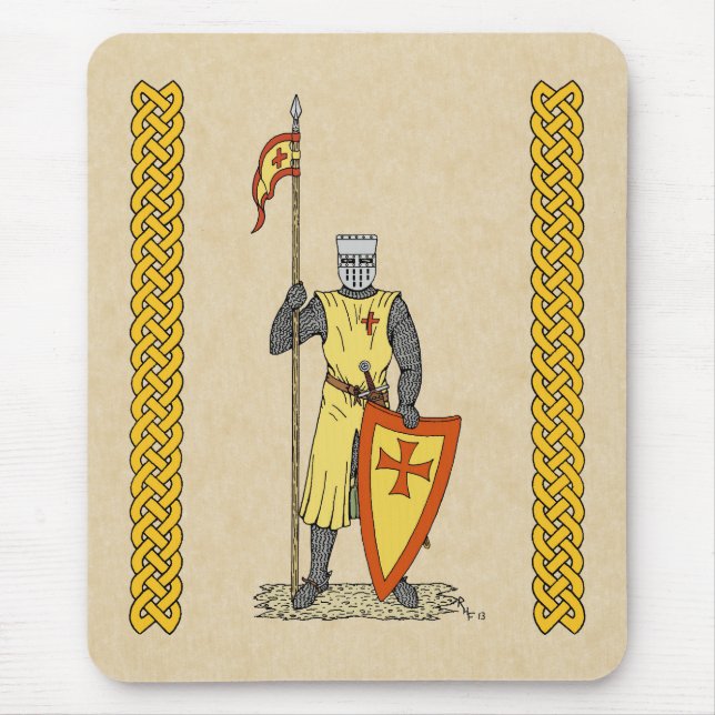 Tapis De Souris Chevalier médiéval Début du XIIIe siècle (Devant)