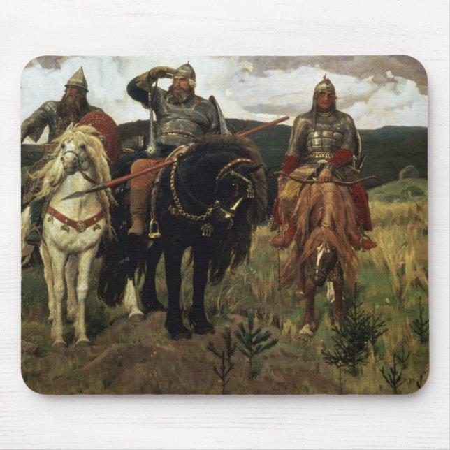 Tapis De Souris Chevaliers de guerrier, 1881-98 (Devant)
