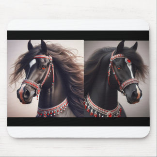 Tapis De Souris Chevaux d'Arabie Noire