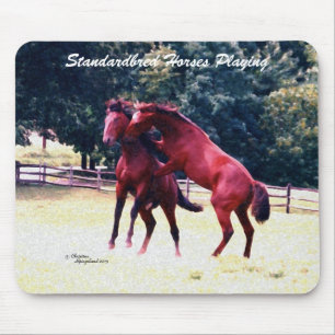 Tapis De Souris Chevaux de Standardbred jouant Mousepad