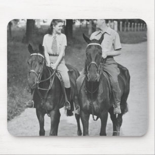 Tapis De Souris Chevaux d'équitation de couples