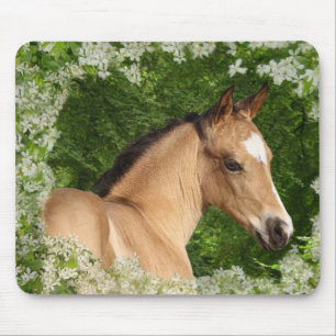 Tapis De Souris Chevaux d'imaginaire : Fleurs
