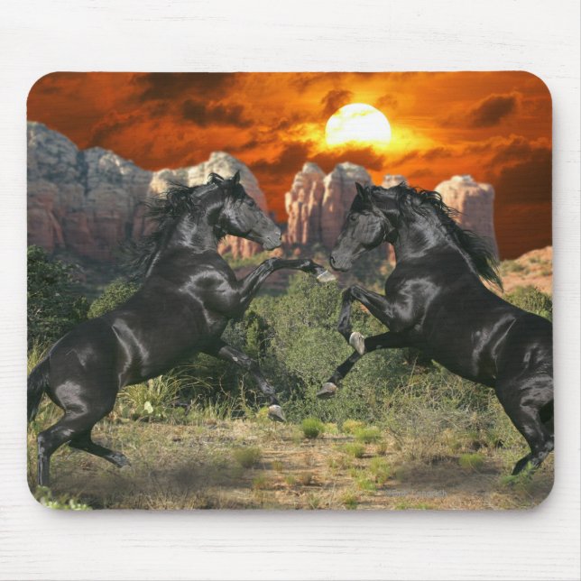 Tapis De Souris Chevaux d'imaginaire : Magie noire (Devant)