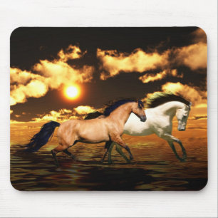Tapis De Souris Chevaux en marche