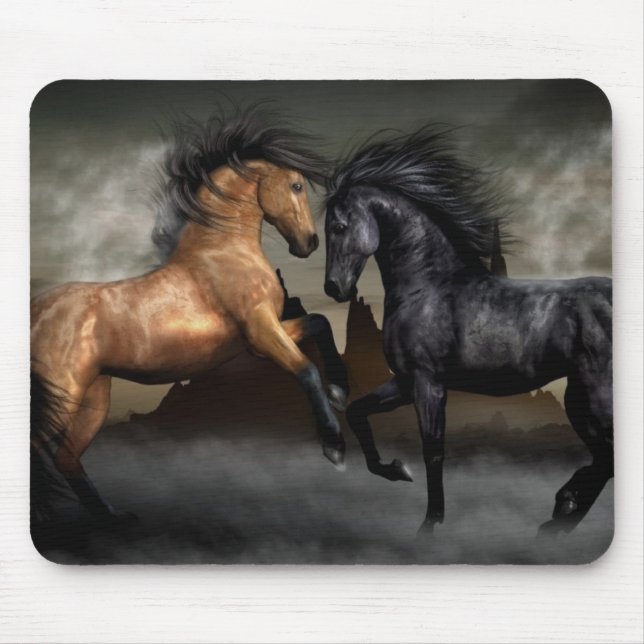 Tapis De Souris Chevaux sauvages (Devant)