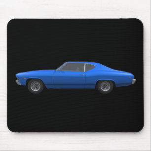 Tapis De Souris Chevelle 1969 solides solubles : Finition bleue :