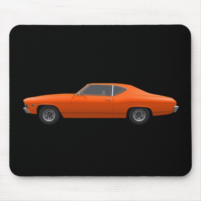 Tapis De Souris Chevelle 1969 solides solubles : Finition orange : (Devant)