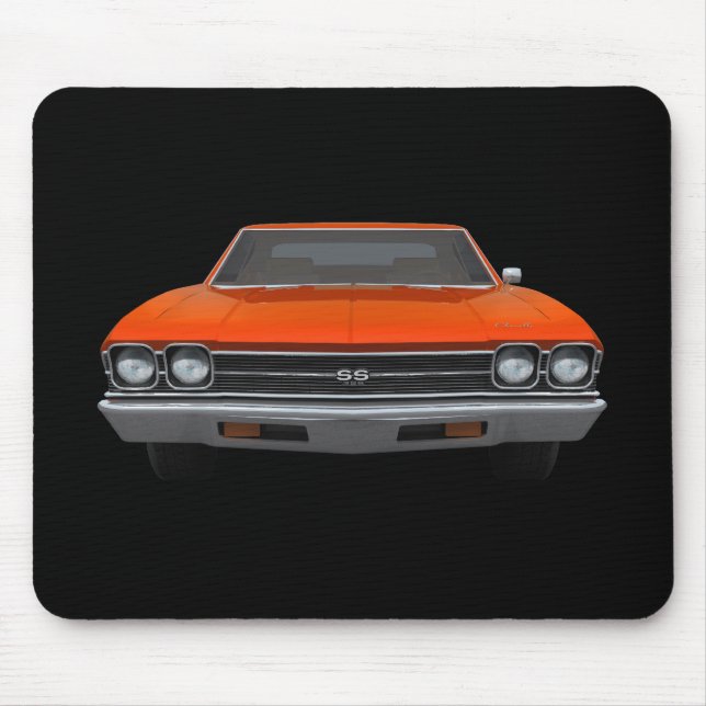 Tapis De Souris Chevelle 1969 solides solubles : Finition orange : (Devant)