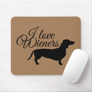 Tapis De Souris Cheveux courts Dachshund - Silhouette 1