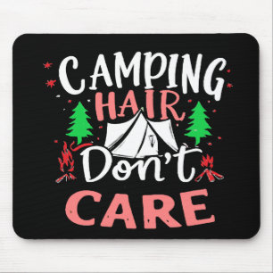Tapis De Souris Cheveux de camping, on s'en fiche drôle