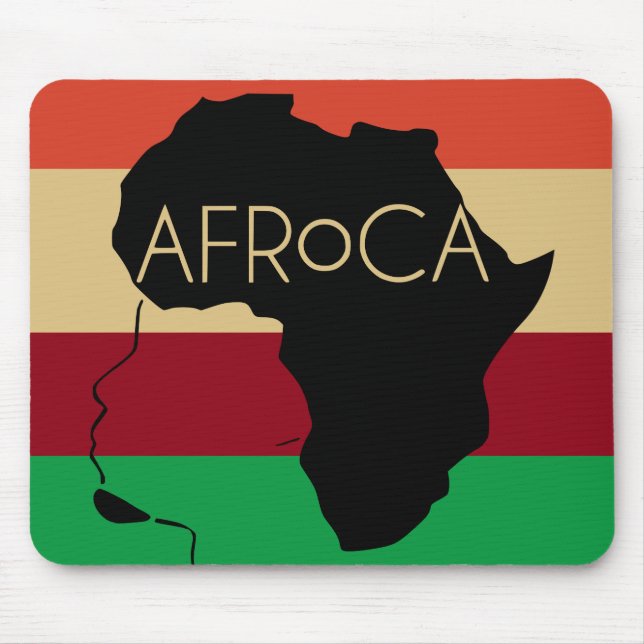 Tapis De Souris Cheveux noirs naturels Afro (Devant)