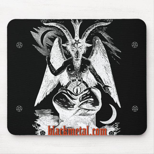 Tapis De Souris Chèvre de Mendes Mousepad noir (Devant)