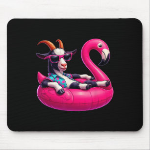 Tapis De Souris Chèvre d'été drôle Rose Fête de Piscine Hawaïenne