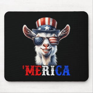 Tapis De Souris Chèvre Merica Patriotique 4 Juillet Drôle Enfants