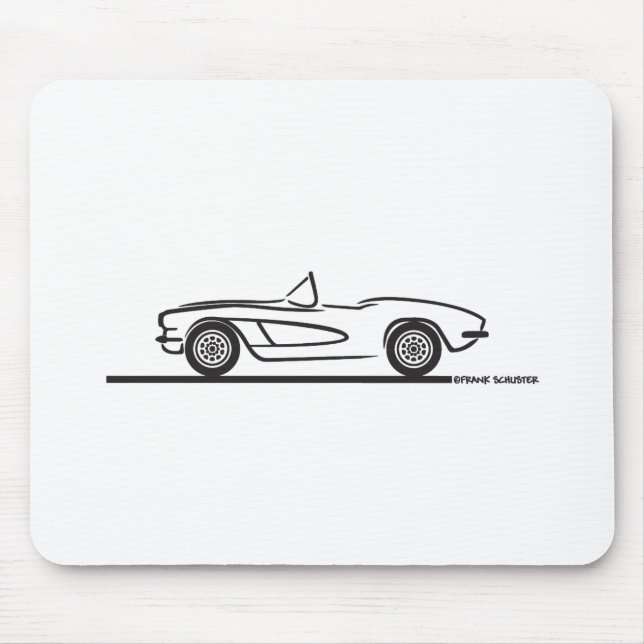 Tapis De Souris Chevrolet Corvette 1961 (Devant)