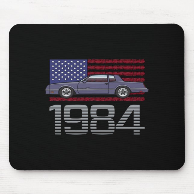 Tapis De Souris Chevrolet Monte Carlo Bleu 1984  (Devant)