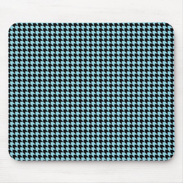 Tapis De Souris Chevron Checks Sky et Black (Devant)