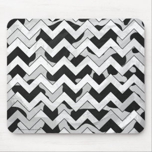 Tapis De Souris Chevron Cow Black and White