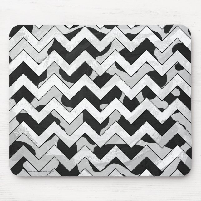 Tapis De Souris Chevron Cow Black and White (Devant)