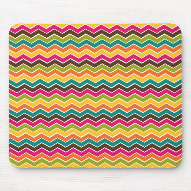 Tapis De Souris Chevron girly multicolore (Devant)