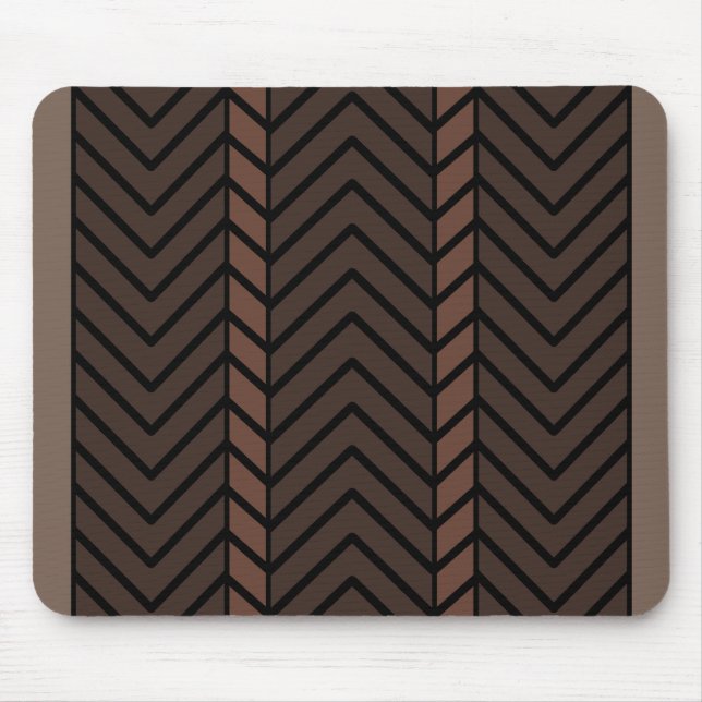 Tapis De Souris Chevron Motif Brown (Devant)