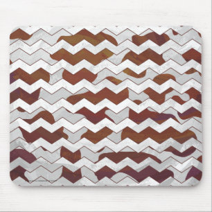 Tapis De Souris Chevron Vache Brown et blanc