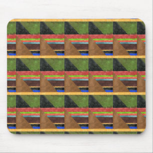 Tapis De Souris "Chevrons" Carrelé Image Abstrait Design Mousepad