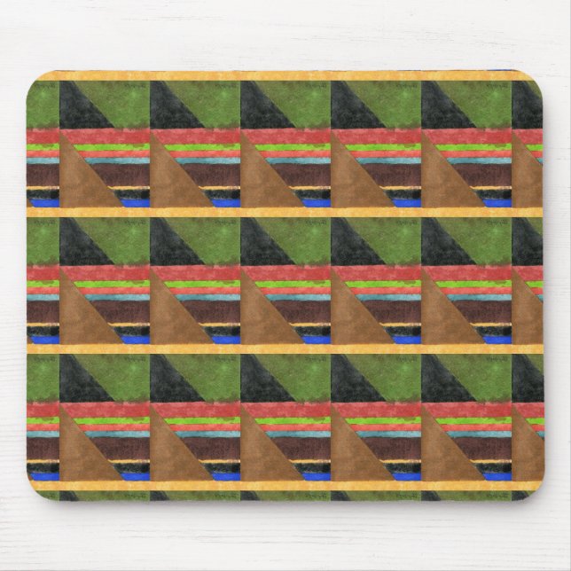 Tapis De Souris "Chevrons" Carrelé Image Abstrait Design Mousepad (Devant)