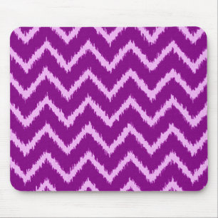 Tapis De Souris Chevrons Ikat - Pourpre améthyste et orchidée clai