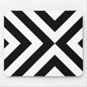 Tapis De Souris Chevrons noirs et blancs