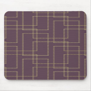 Tapis De Souris Chic Berry Mauve & Or Géométrique Glam
