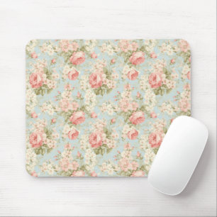Tapis De Souris Chic Chic Vintage Blush Roses Rose Floral